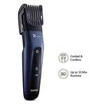 SYSKA HT3050 Corded & Cordless Stainless Steel Blade Trimmer (Blue)